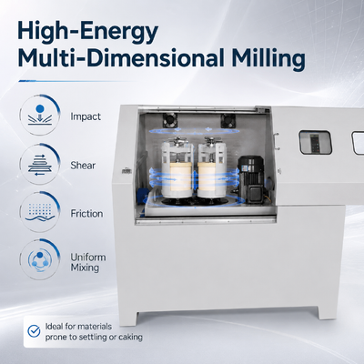 4L Allrichtungsplanetarische Kugelmühle mit 360-Grad-Schleifen und 70-670-Umsatz pro Minute für den Laborgebrauch