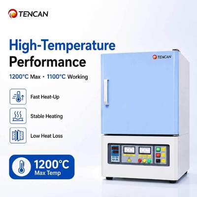 1200°C Muffelfernen mit 50-Segment-PID-Steuerung und polykristalliner Mullitfaserbeschichtung für Hochtemperaturanwendungen