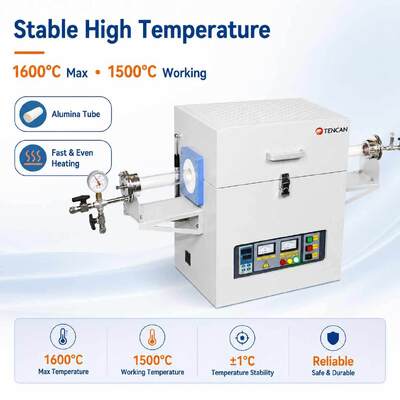TENCAN TC-16MT 1600C MoSi2 Heizung Rohr Ofen B Typ Thermoelement Aluminiumoxid Rohr Elektrische Labor Sinter Ofen Wärme Behandlung