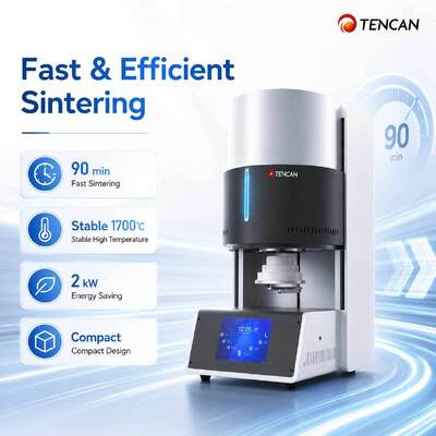 1C Präzision Zahn-Keramik-Ofen 1700C Hochtemperatur Programmierbar 90 Minuten Schnelle Sinterung 150 Einheiten