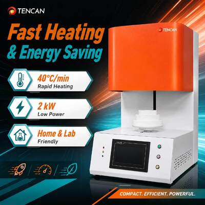 TENCAN TC-BDF-1L 1700C Zahnlabor Zirkonia Porzellan Sinterofen 1C Genauigkeit MoSi2 Heizungselemente für den Zahn