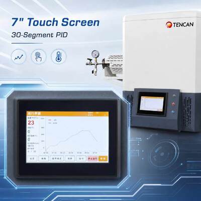 TENCAN MoSi2 Heating 1600C Vacuum Tube Furnace TC-16MT B Type Thermocouple Split Lab Oven 30-Segment Programmable Advanced