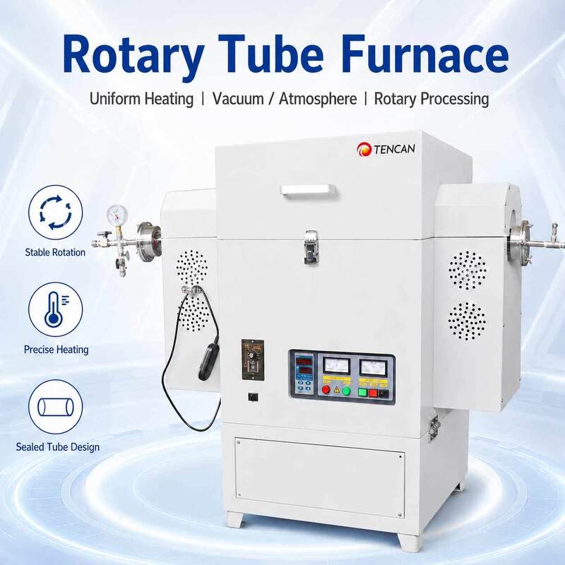 TENCAN TC-12NRT Hochtemperatur 1200C Labor Vakuum Tubular Ofen MOSI2 Heizungselement hochreines Quarz/Aluminium Material