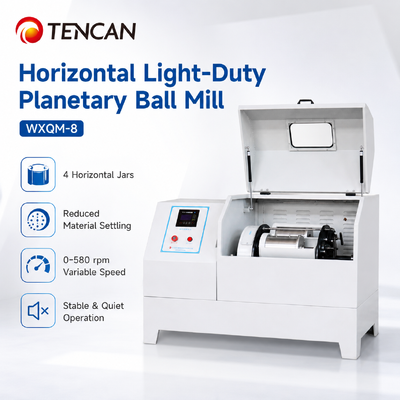 Industrial Horizontal Planetary Ball Mill with Four-Jar Simultaneous Grinding and Variable Frequency Control for High-Speed Mixing
